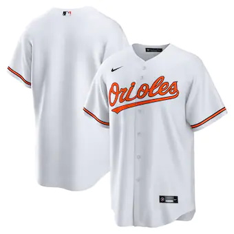 mens nike white baltimore orioles home blank replica jersey